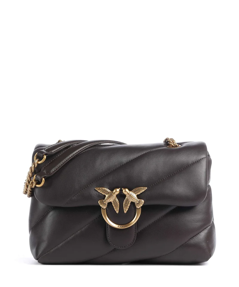 Pinko Love Puff Classic Sac porté épaule marrone marasca/antique gold