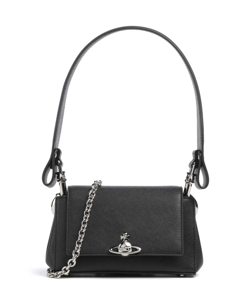 Vivienne Westwood Hazel Saffiano Plain Small Sac porté épaule black