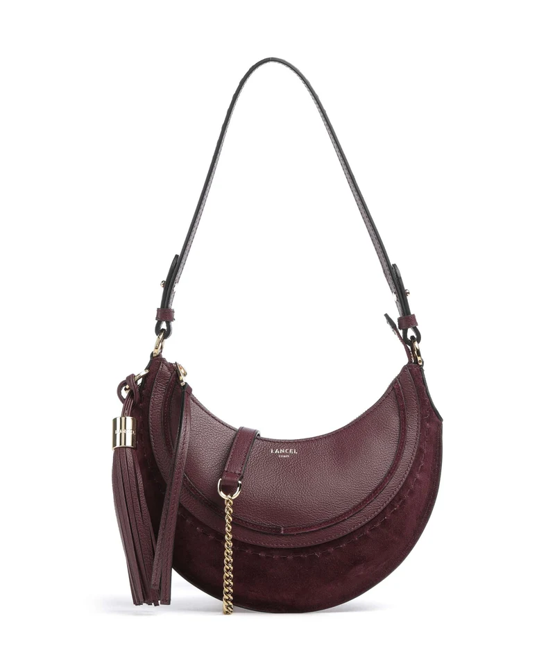 Lancel Hobohème S Sac porté épaule cassis