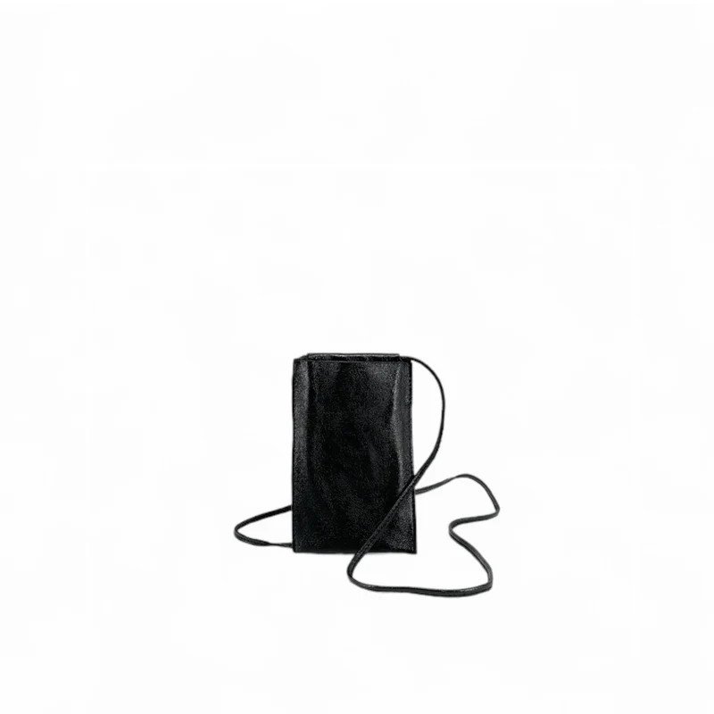 Pochette téléphone en cuir irisé EASY Noir irisé