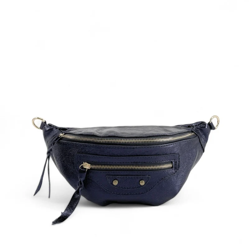 Sac banane en cuir irisé LOUKA GLOW Nuit étoilée