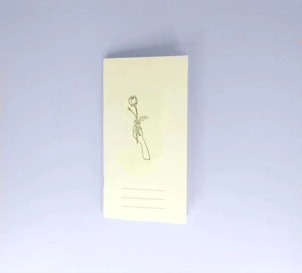 Carnet de notes en papier ligné - Single rose