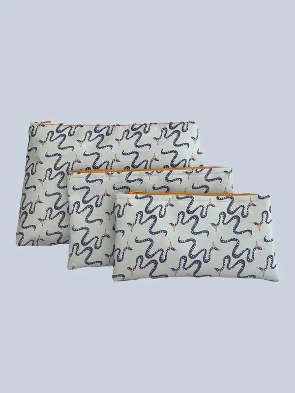 Pochette en toile imperméable - Happy Snake