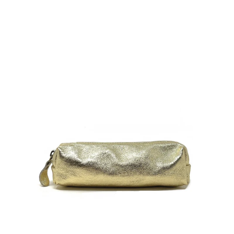 Trousse en cuir irisé TICTOC GLOW Or pâle