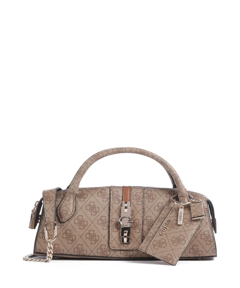 Guess Yvonne Logo Mini Sac à main latte logo