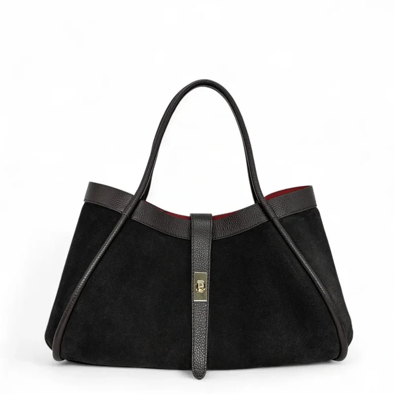 Cabas bowler bi-matière ABERDEEN Noir