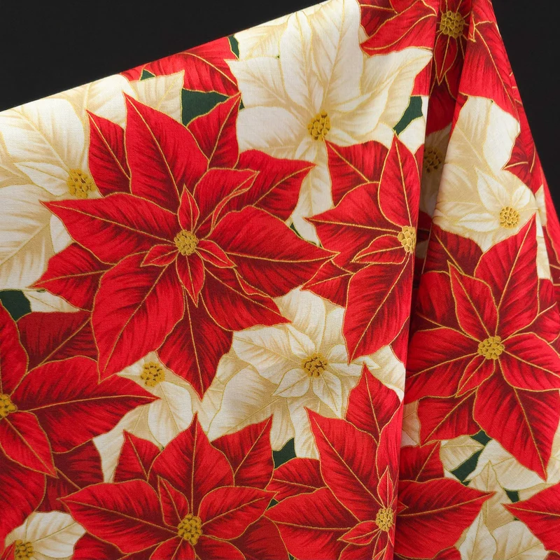 100 % coton | Flourish des fêtes | Parure festive | Cramoisi | Robert Kaufman