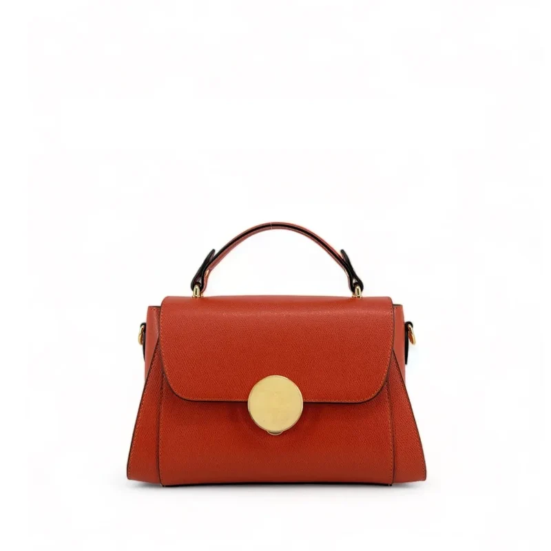 Sac à main en cuir grainé APOLLINE Ambre