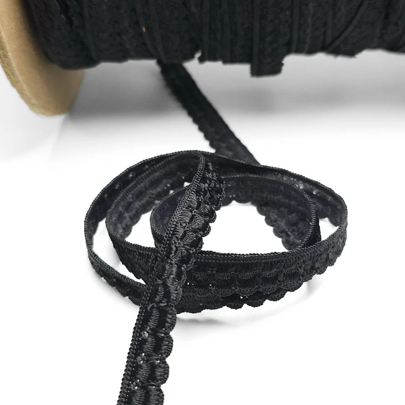 Élastique Picot | Noir | 10 mm - 3/8"