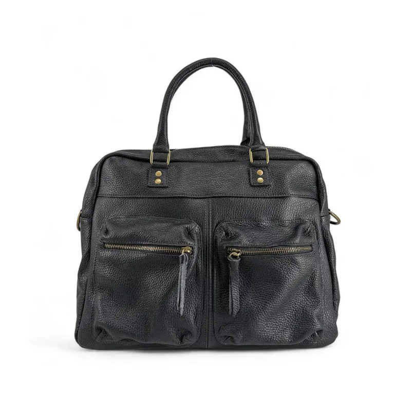 Sac à main en cuir grainé MOSCOU Noir