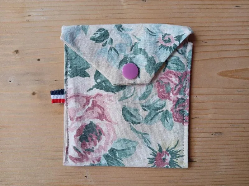 Petite pochette pression upcyclée