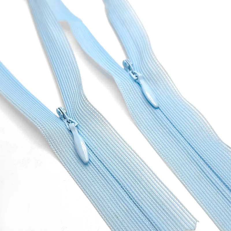 Fermeture éclair invisible à Bout Fermé | #3 | 5'' - 13 cm| Bleu bébé