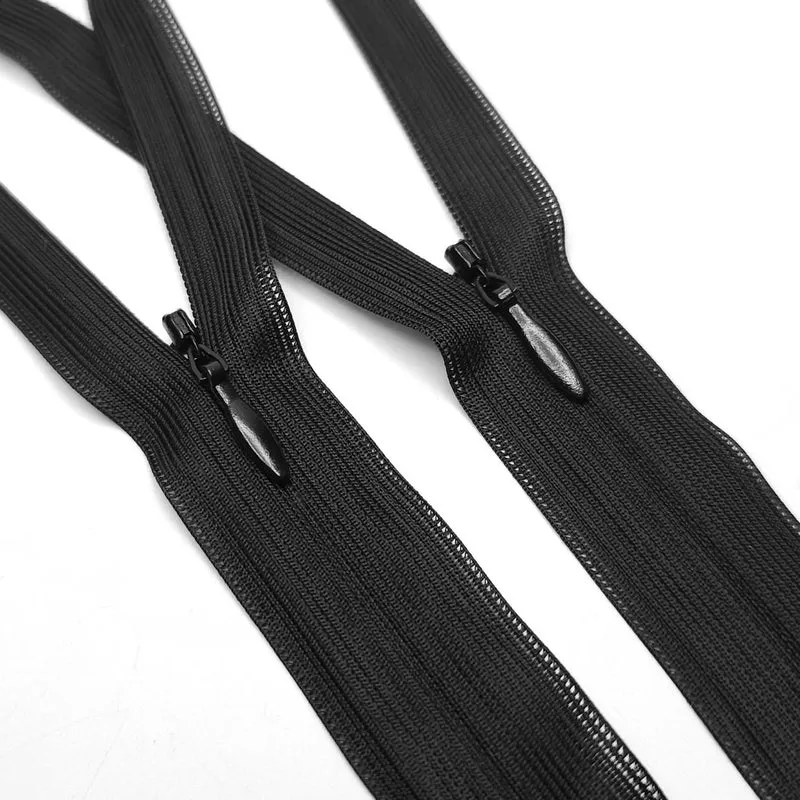 KKF | Fermeture éclair invisible à Bout Fermé | #3 | 6'' - 15 cm | Noir