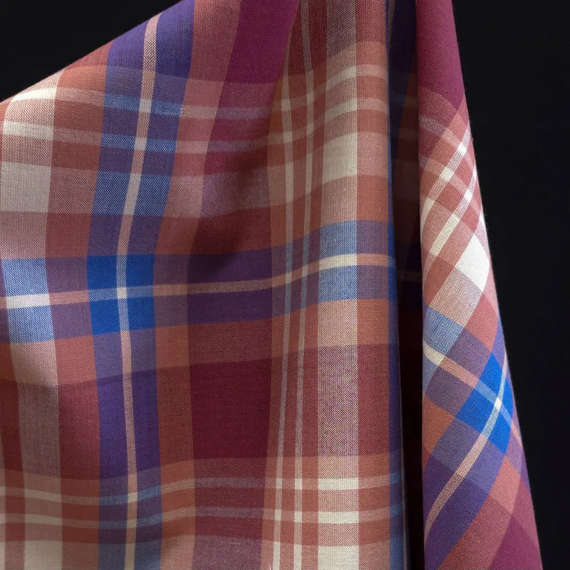 Tissu de coton à carreaux tissé teint | Garnet | Arcade Wovens | Fableism
