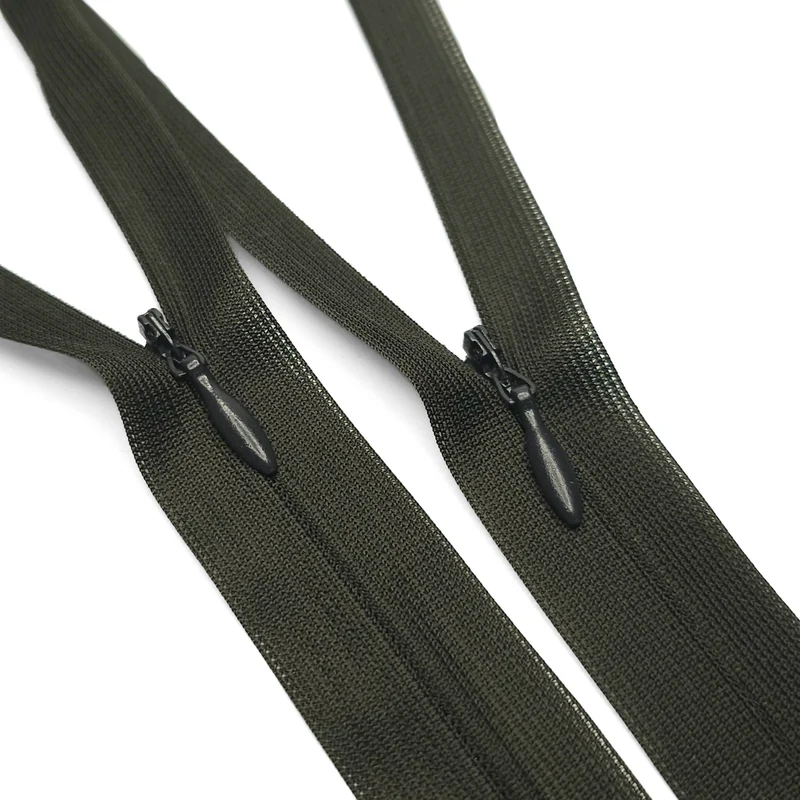 Fermeture éclair invisible à bout fermé | #3 | 6 3/4'' - 17 cm | Vert charcoal