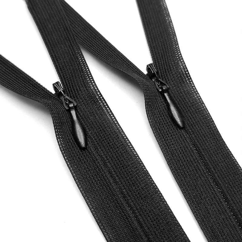 Fermeture éclair invisible à bout fermé | #3 | 7'' - 18 cm | Noir