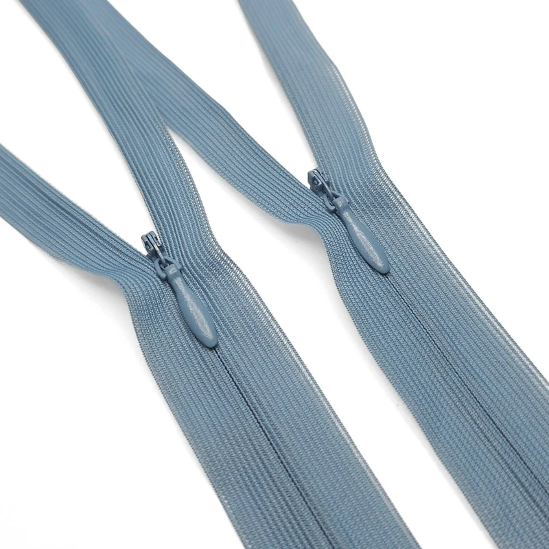 KKF | Fermeture éclair invisible à bout fermé | #3 | 20'' - 51 cm | Bleu acier