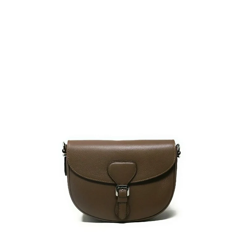 Sac trotteur en cuir grainé MASINA Taupe foncé