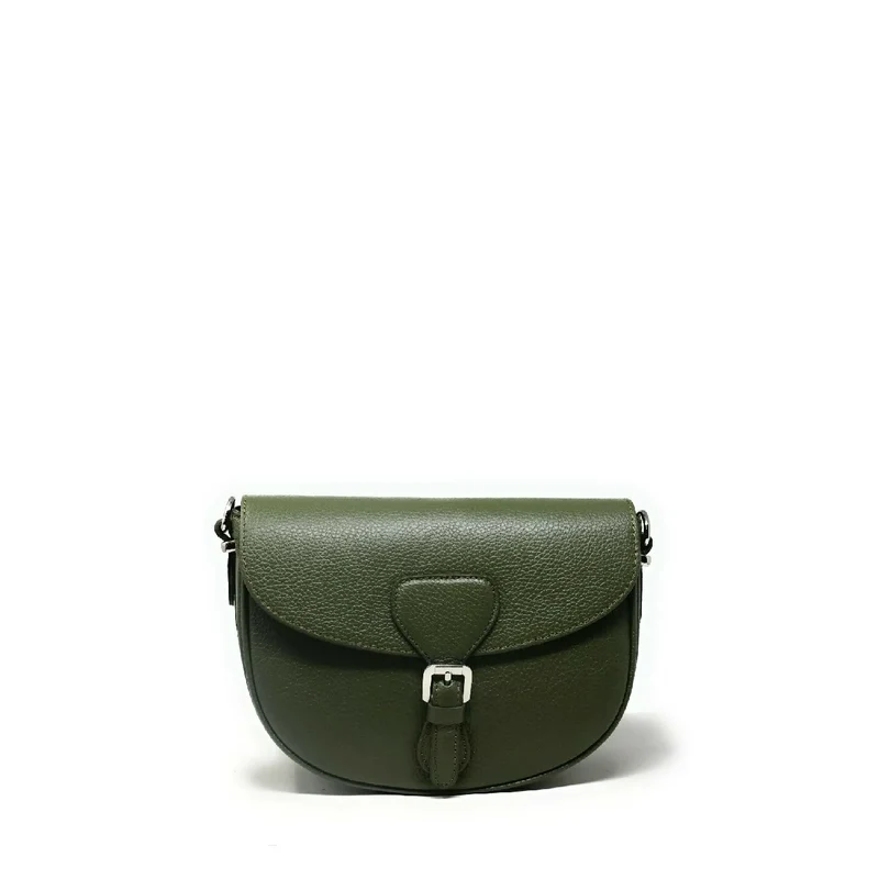 Sac trotteur en cuir grainé MASINA Vert kaki