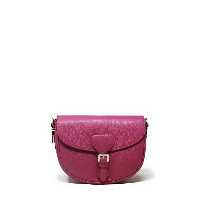 Sac trotteur en cuir grainé MASINA Rose fuchsia
