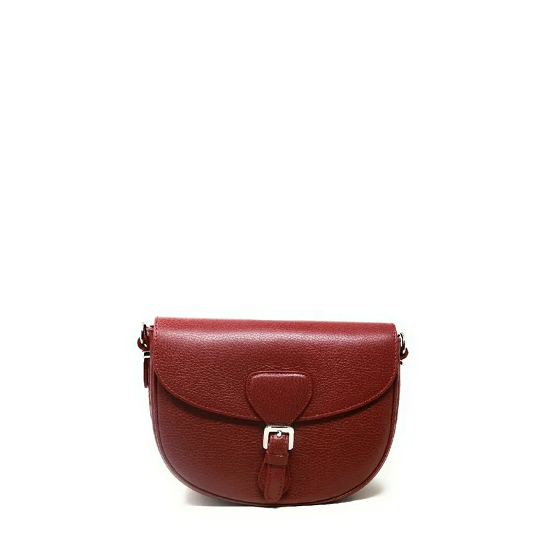 Sac trotteur en cuir grainé MASINA Rouge bordeaux