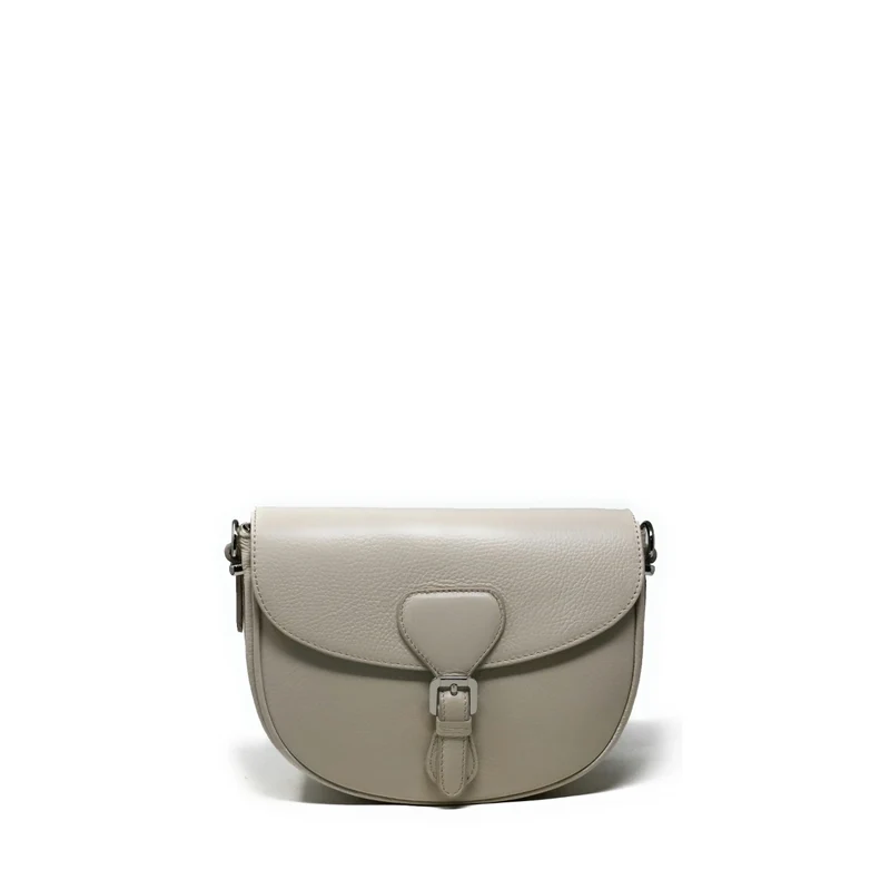 Sac trotteur en cuir grainé MASINA Beige crème