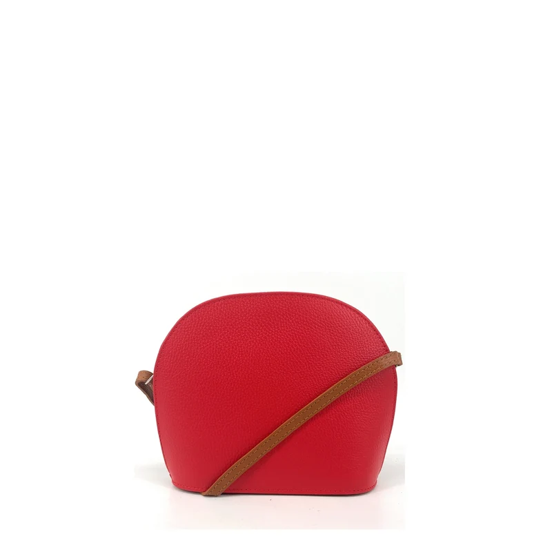 Sac trotteur en cuir grainé NAAN Rouge garance