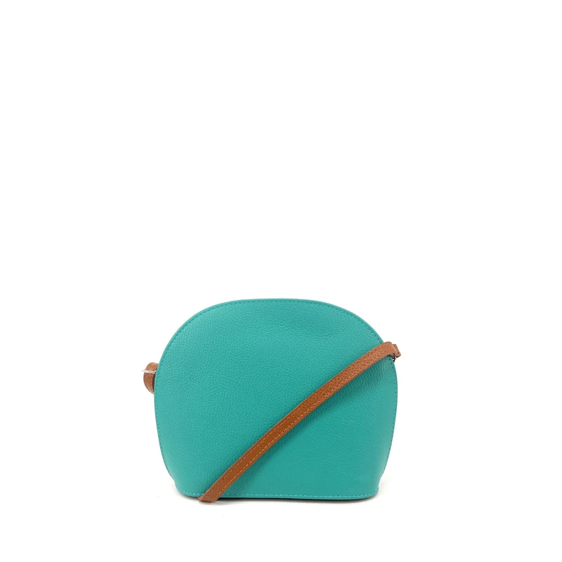 Sac trotteur en cuir grainé NAAN Bleu lagon