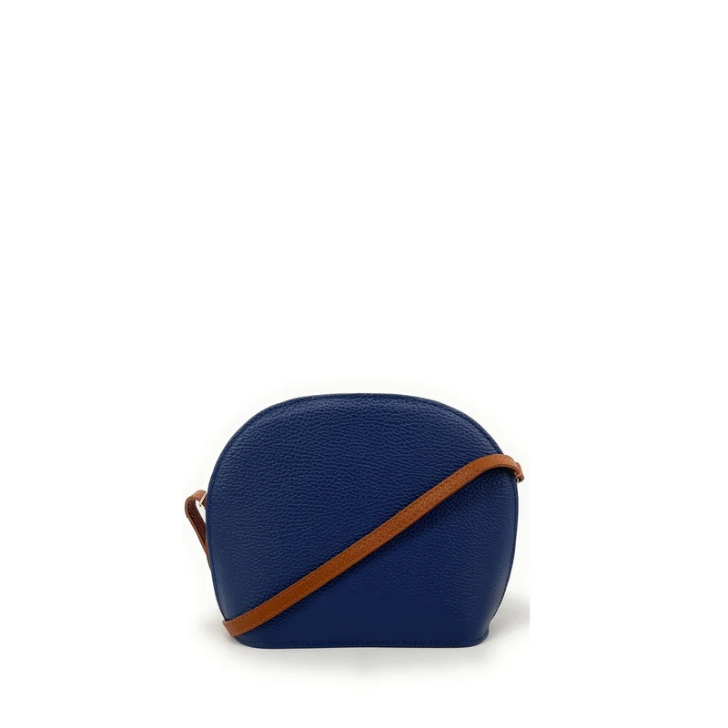 Sac trotteur en cuir grainé NAAN Bleu