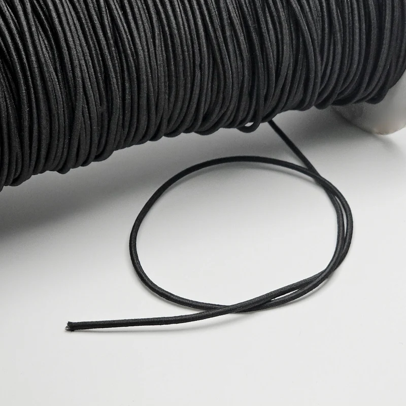 Cordon Élastique Rond | Noir | 2 mm