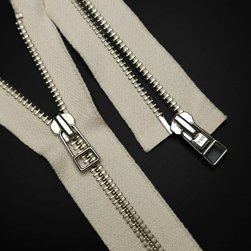 Fermeture éclair YKK | Ouverture facile | Métal | Beige | N° 5 | ZIP852 - ZIP852-3