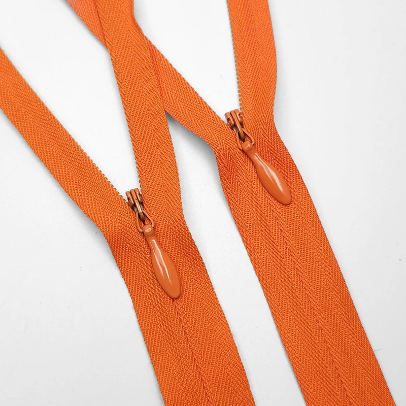 Fermeture éclair invisible à bout fermé | #5 | Orange | 17 3/4'' - 45 cm