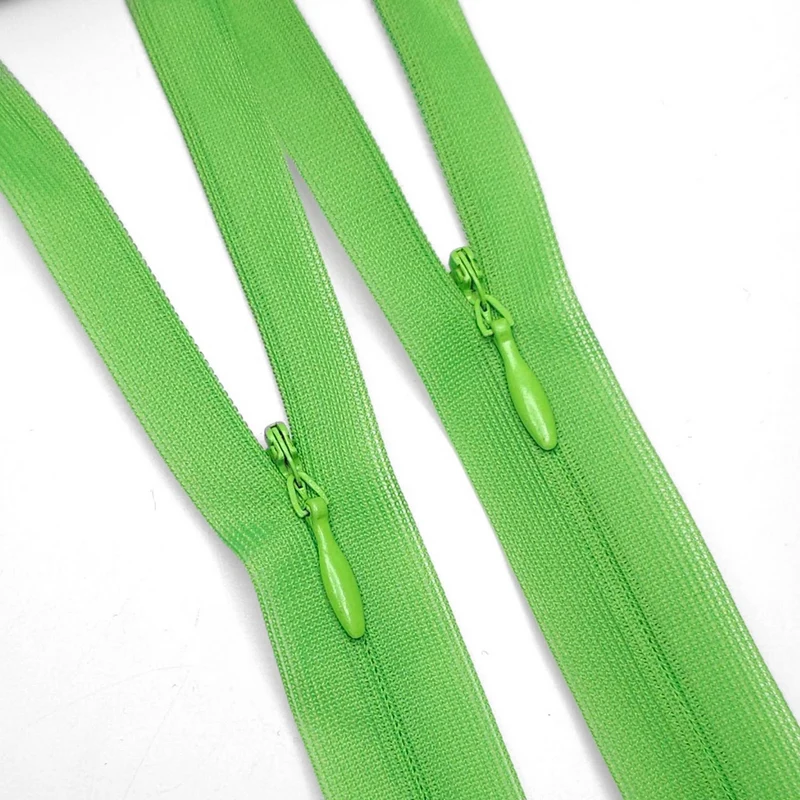 Fermeture éclair invisible à bout fermé | #2 | Vert vif