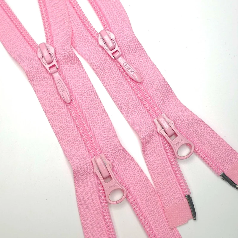 YKK | Fermeture éclair Séparable à Deux curseurs | Spirale | Rose | #2 | 5 17 /1'' - 2 cm