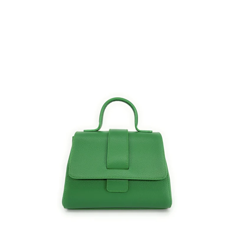 Sac bandoulière en cuir grainé SMART Vert anglais