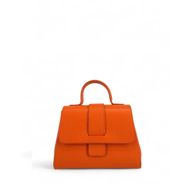 Sac bandoulière en cuir grainé SMART Orange