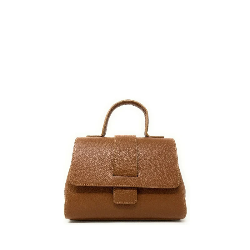Sac bandoulière en cuir grainé SMART Camel