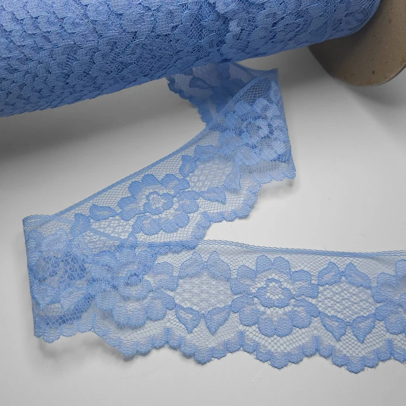 Galon de dentelle | Bleu pâle | 5.4 cm - 2 1/8"