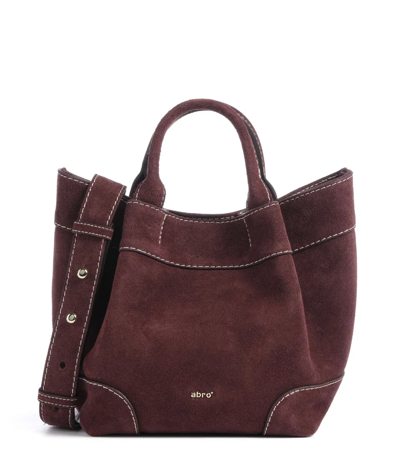 Abro Suede Essential Small Sac à main burgundy