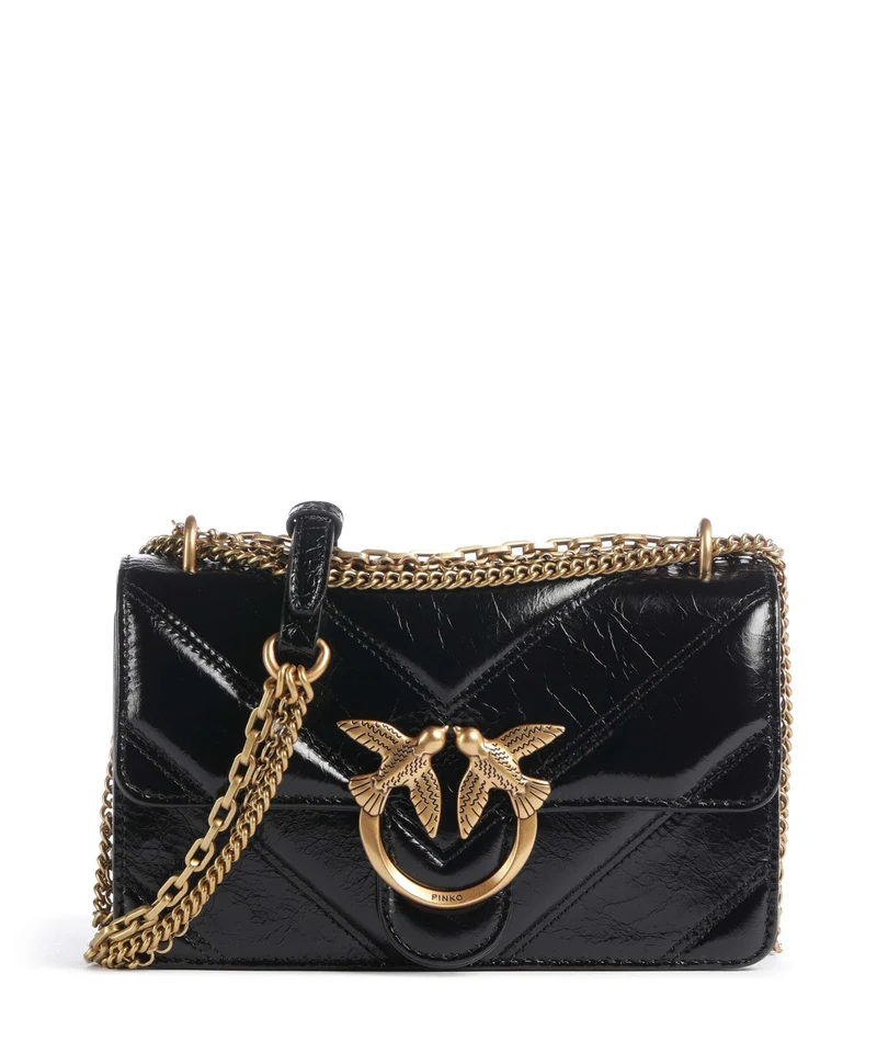 Pinko Love One Mini Sac porté épaule nero/antique gold