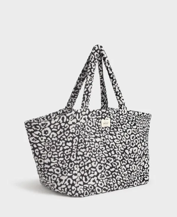 Grand sac cabas effet serviette en coton bio - Dalmatien Coco