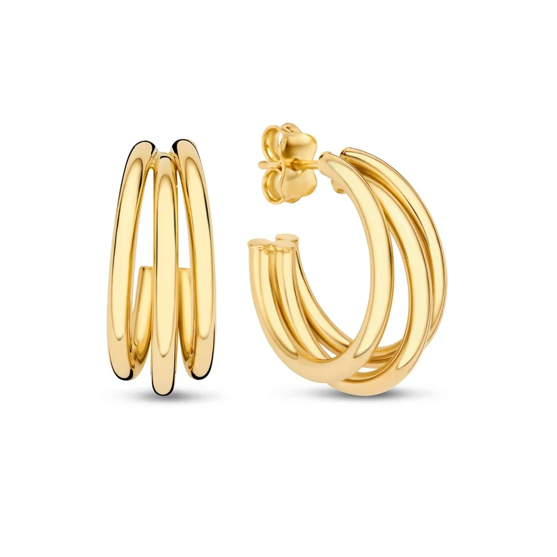 Beloro Jewels Della Spiga Boucle d'oreille créole en or 9 carats Della Spiga Mariela (20 mm) BO360100