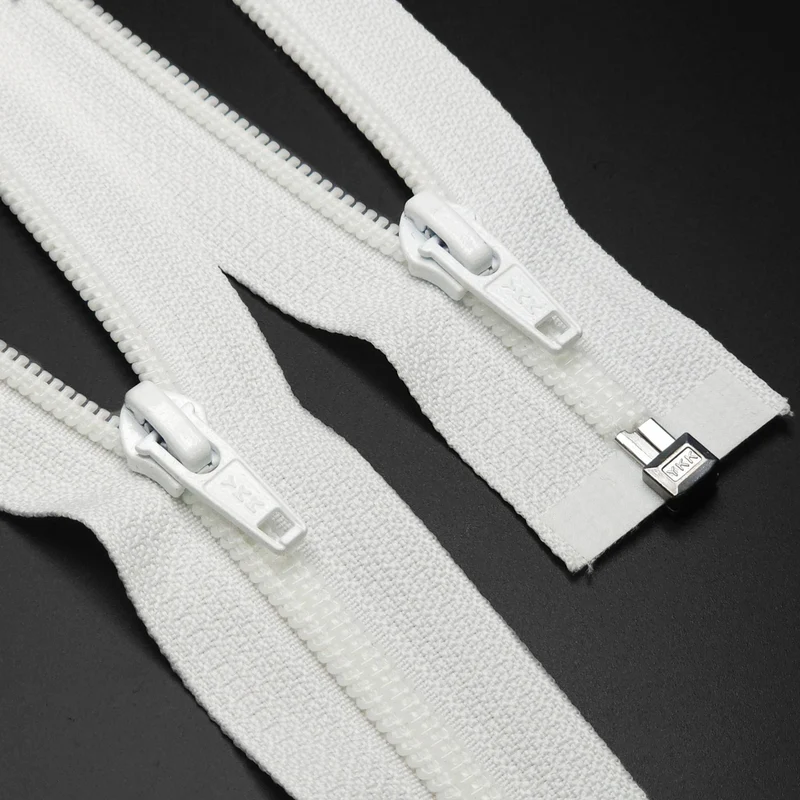 YKK | Fermeture Éclair Séparable | Spirale | Blanc | #5 | 16'' - 40.5 cm