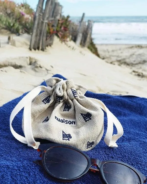 Sac baluchon en tissu brodé