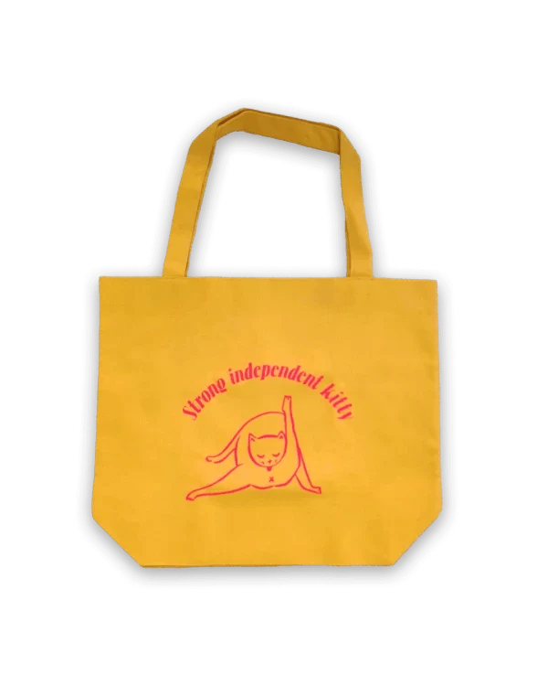 Tote Bag en coton épais jaune - Kitty