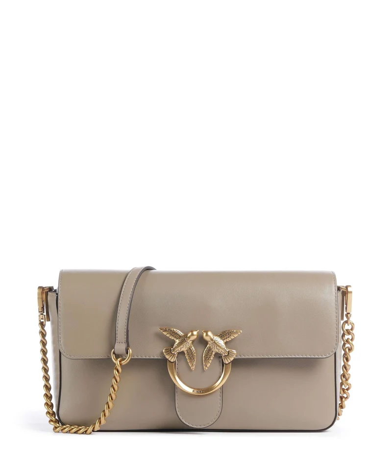 Pinko Love One Classic Slouchy Sac bandoulière grigio talpa/antique gold