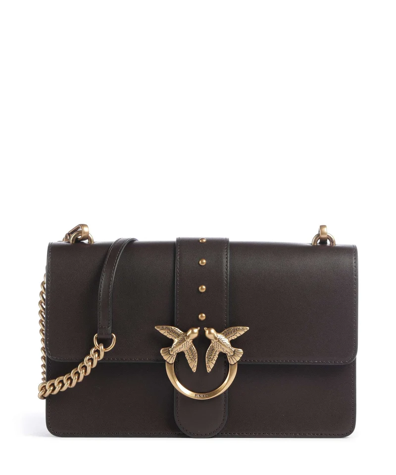 Pinko Love One Classic Sac bandoulière marrone marasca/antique gold