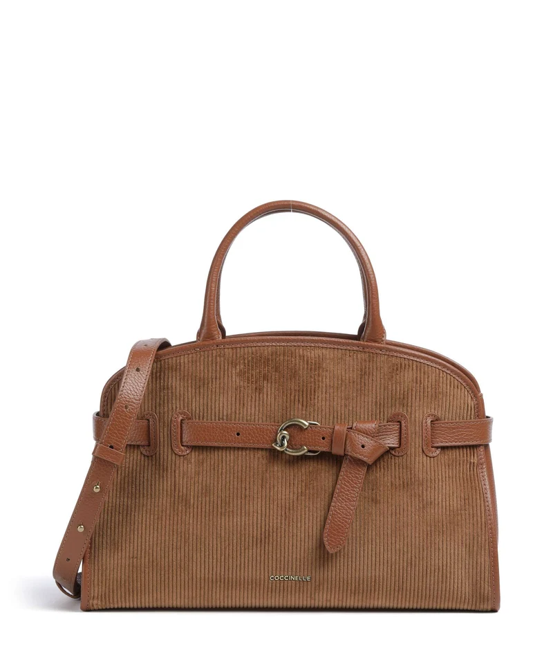 Coccinelle Sabine Corduroy Sac à main cognac