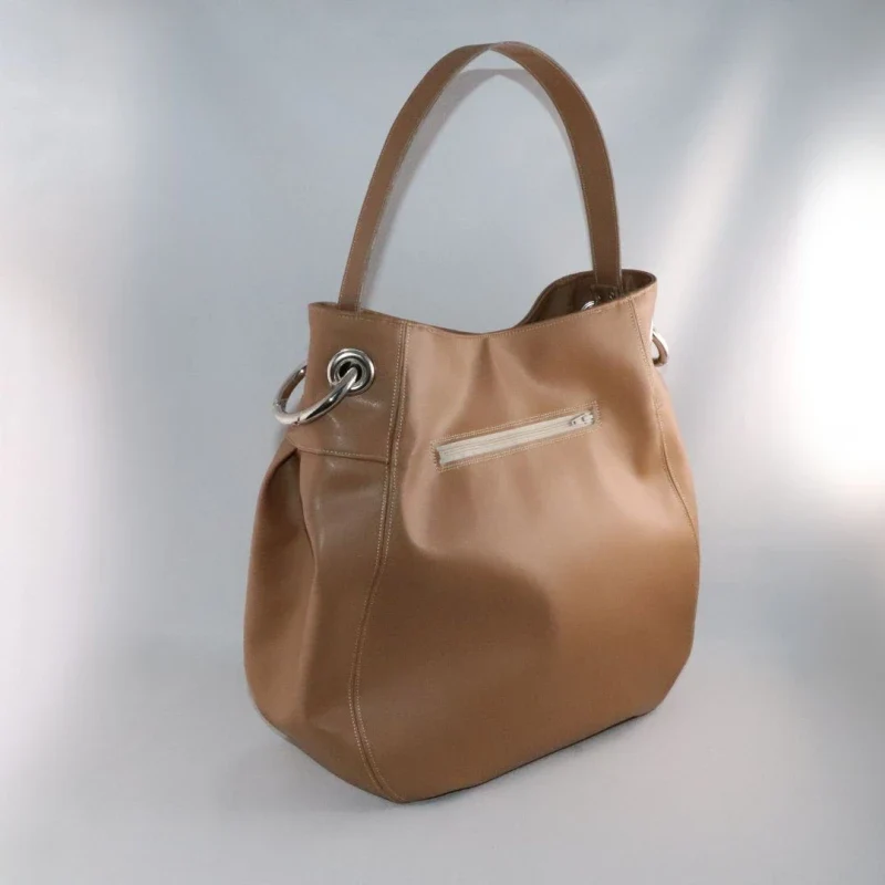 Grand sac fourre-tout en alter-cuir de raisin - Vert