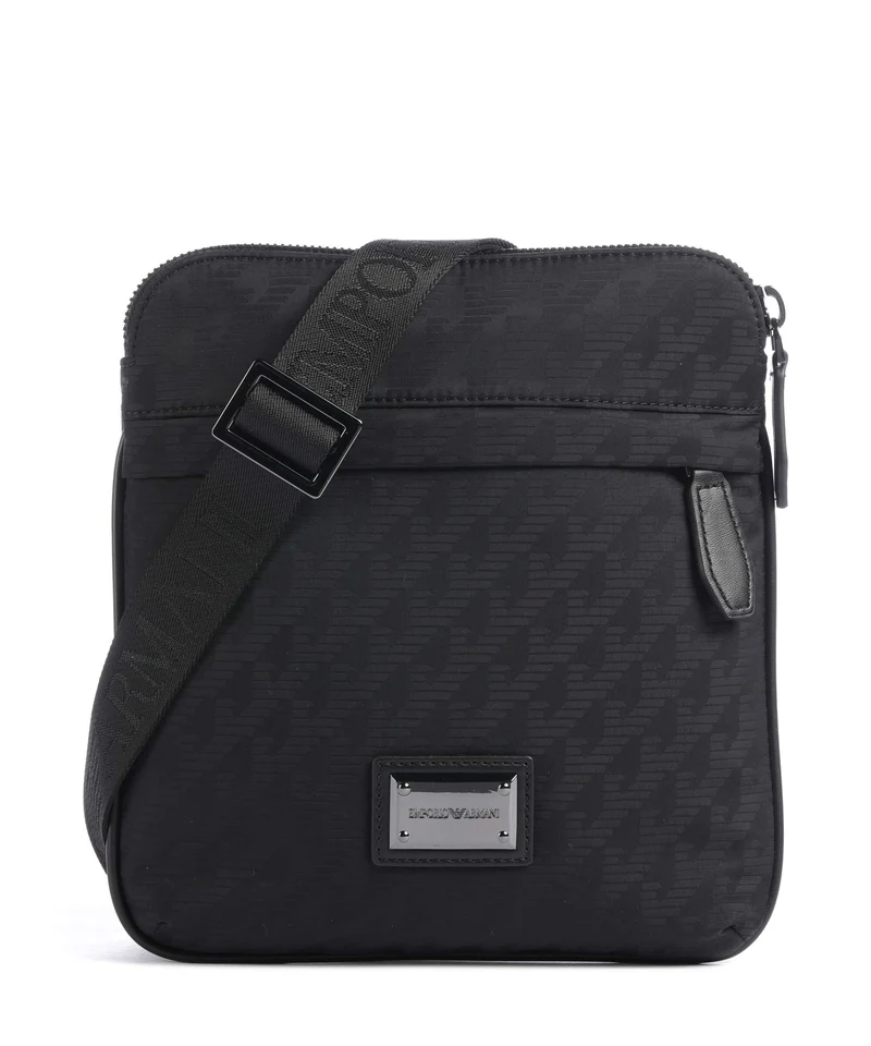 Emporio Armani Eagle All Over Sac bandoulière black beauty